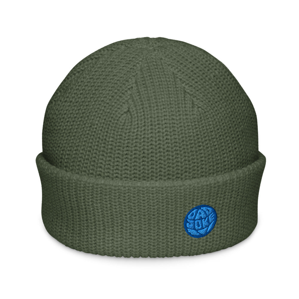 Fisherman Beanie -Green/Blue