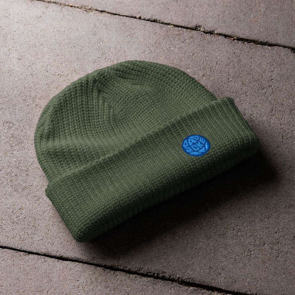 Fisherman Beanie -Green/Blue
