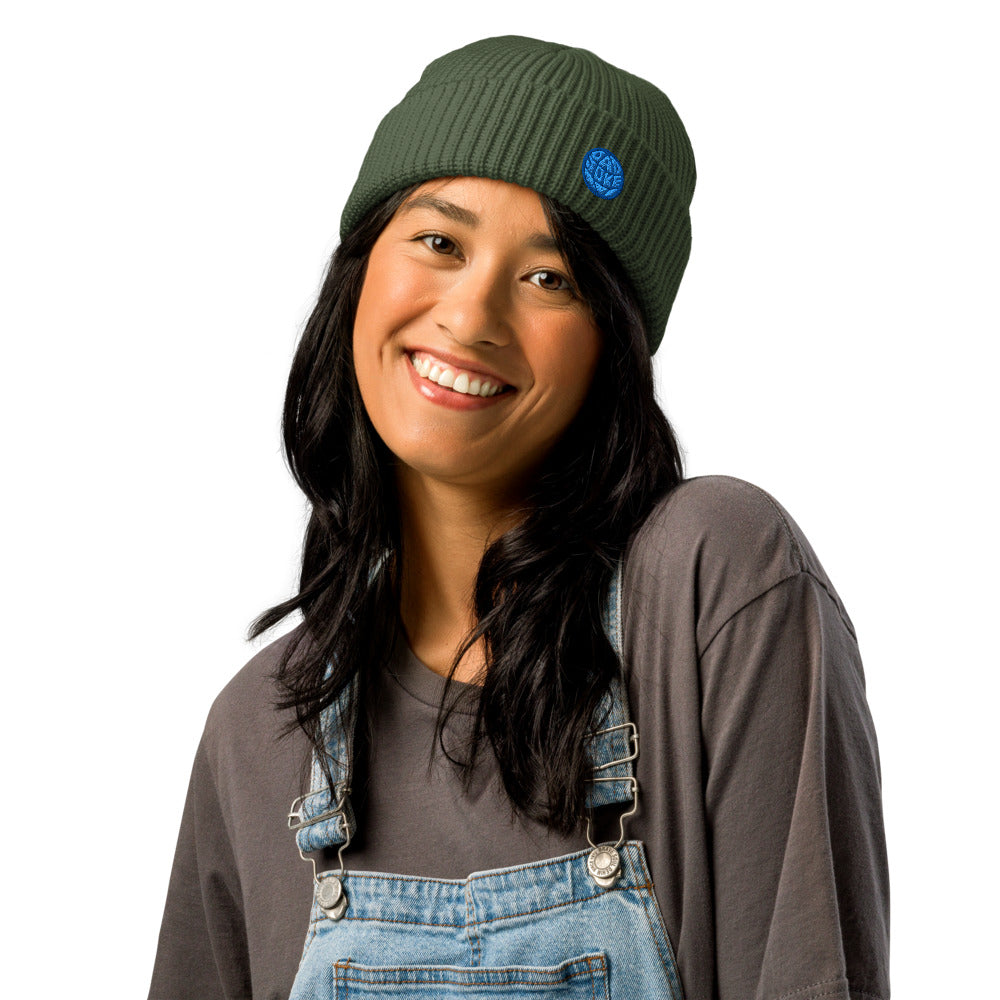 Fisherman Beanie -Green/Blue