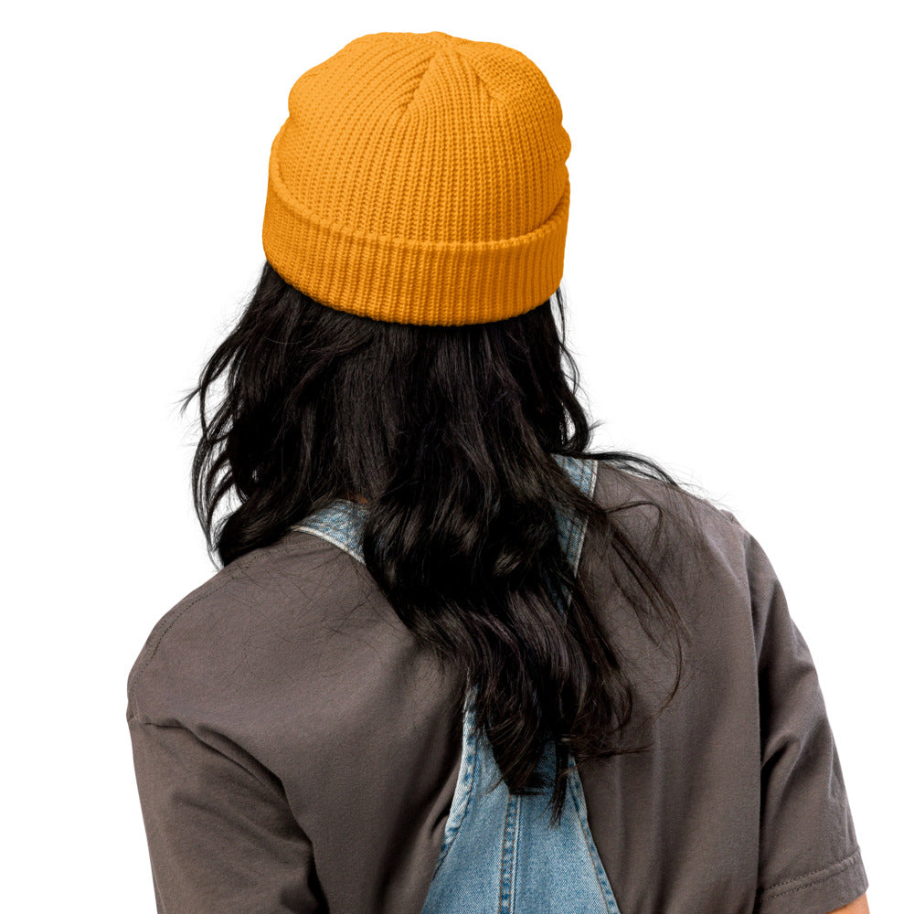 Fisherman Beanie -Gold/Crimson