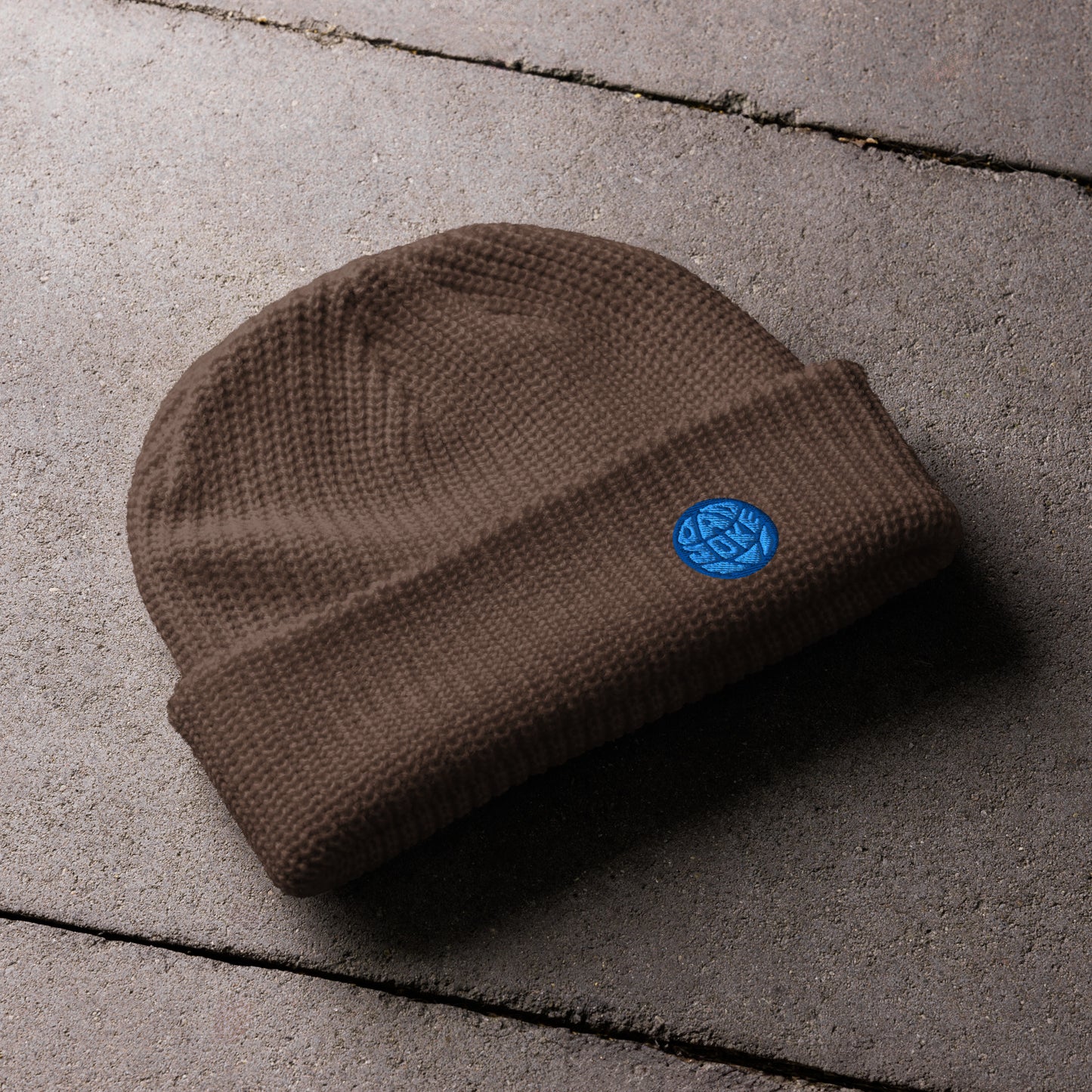 Fisherman Beanie -Walnut/Blue