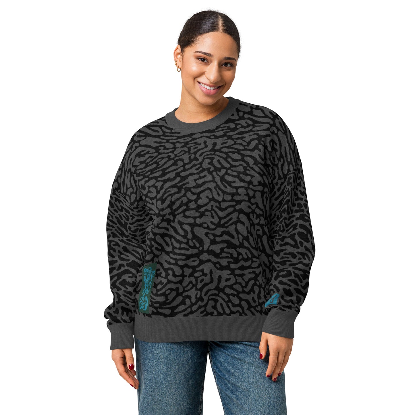 'Dark Ocean' Relaxed Fit Sweater