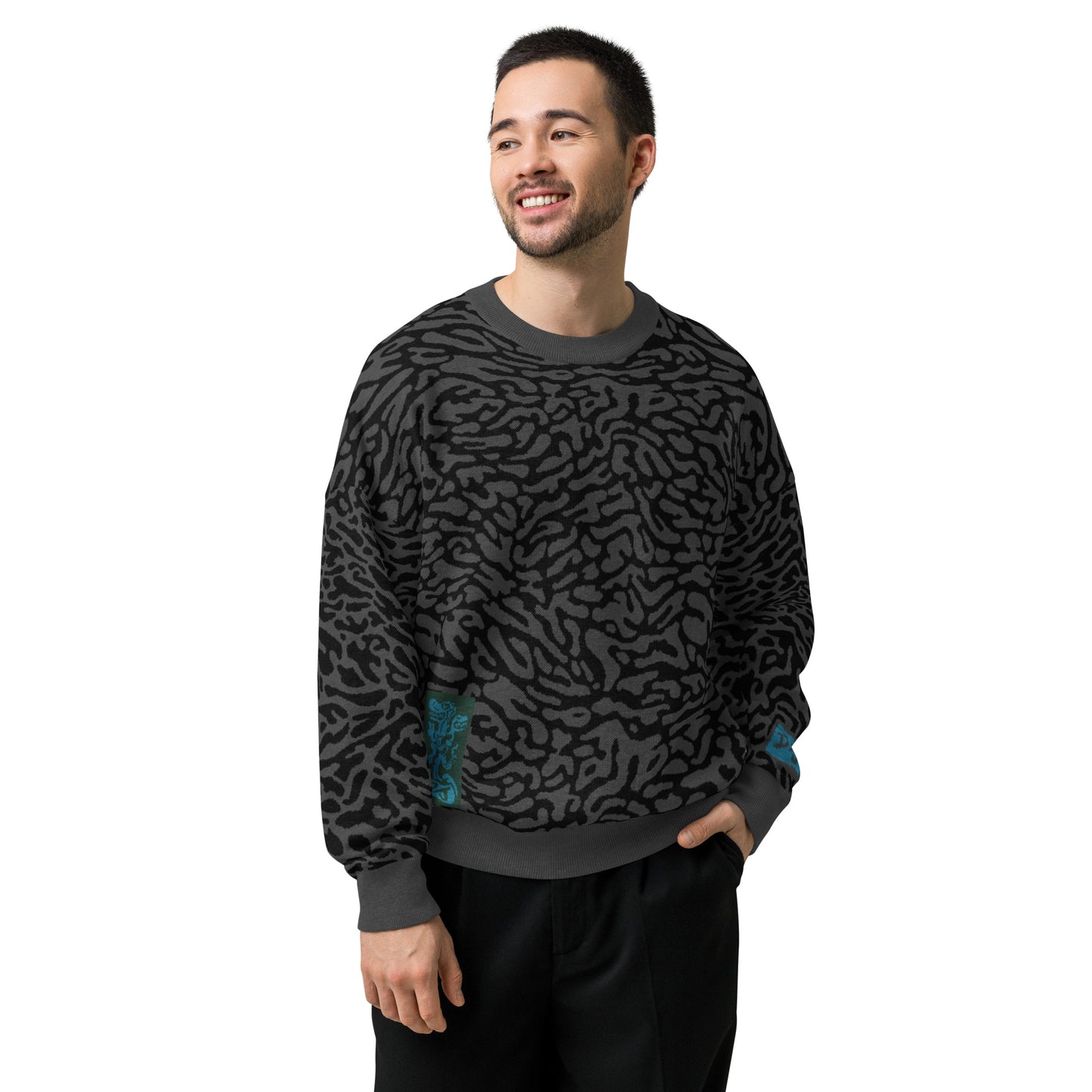 'Dark Ocean' Relaxed Fit Sweater